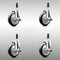 Service Caster 5 Inch 316SS Black Poly Swivel 3/4 Inch Expanding Stem Caster Set Brake SCC SCC-SS316EX20S514-PPUB-BLK-TLB-34-4 - alternate 1